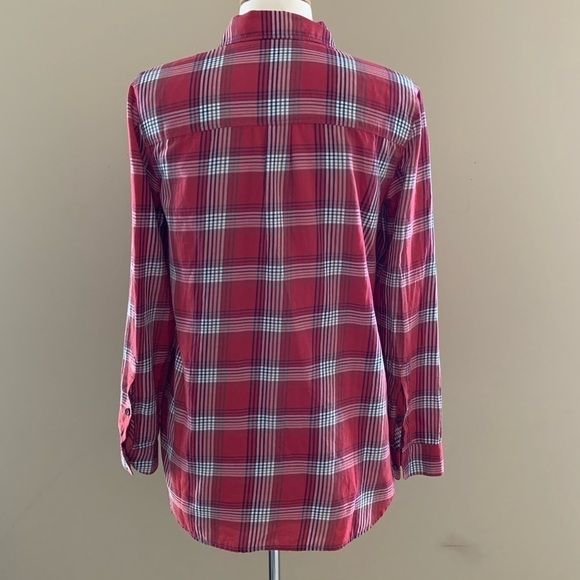 NWOT Madewell Plaid Red Button Down Shirt Small - Picture 3 of 6